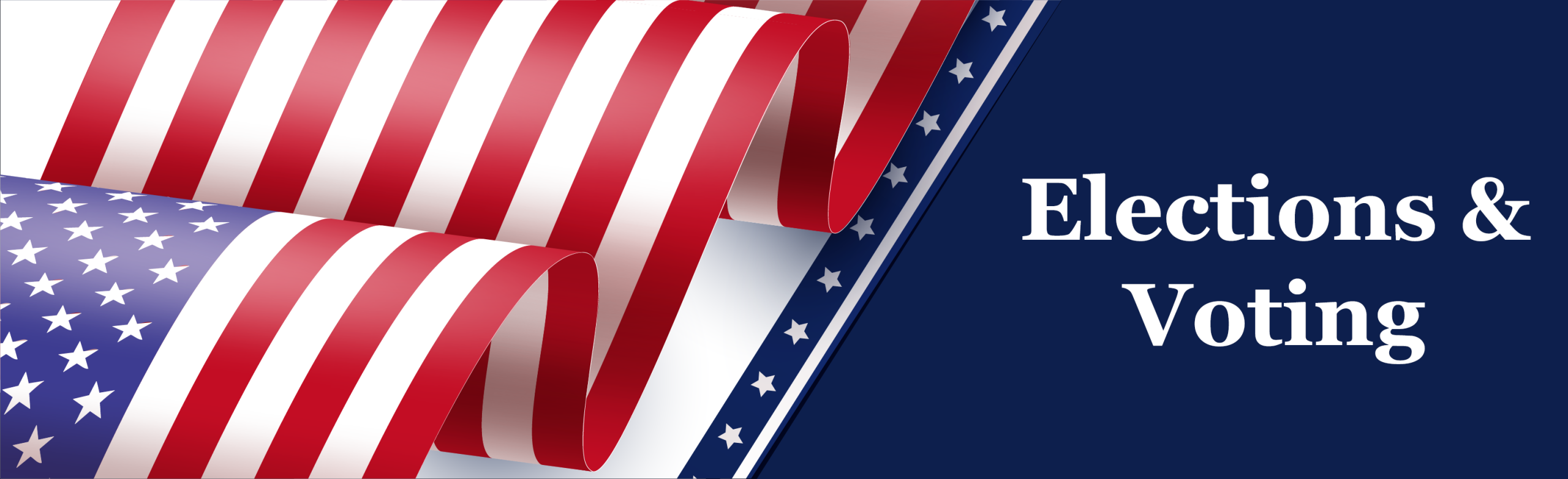 Flag banner used for the Elections & Voting page